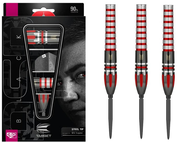 Target - Nathan Aspinall - Steel Point Darts - Swiss Point - 90% Tungsten - Black Edition