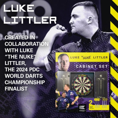 Target - Luke 'The Nuke' Littler - Dart Board and Cabinet Set