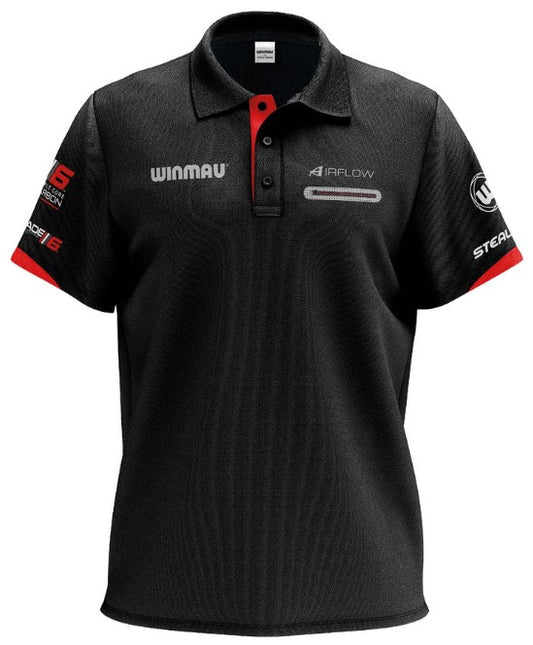 Winmau - Pro-Line Darts Polo Shirt - Blade 6 - Black (STOCK ITEM)
