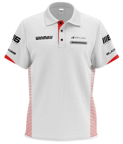 Winmau - Pro-Line Darts Polo Shirt - Blade 6 - White (STOCK ITEM)