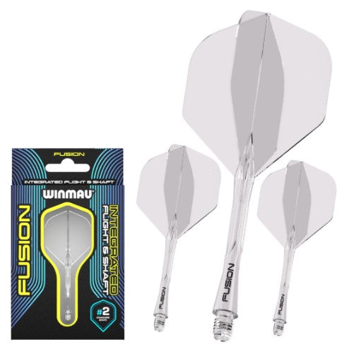 Winmau - Fusion - Intergrated Flight & Shaft - No2 - Clear