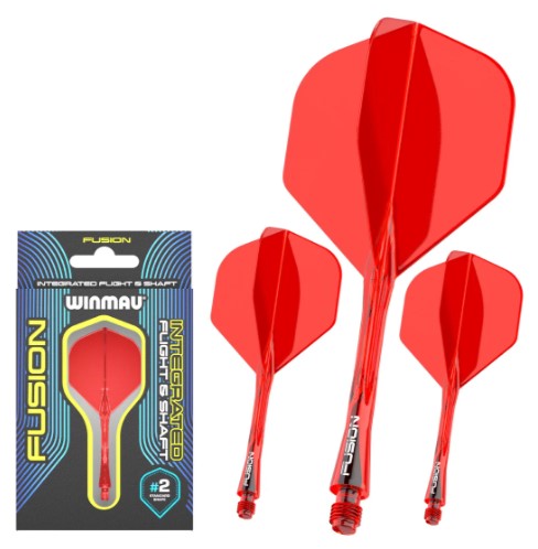 Winmau - Fusion - Intergrated Flight & Shaft - No2 - Red