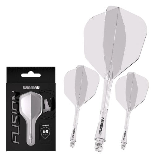 Winmau - Fusion - Intergrated Flight & Shaft - No6 - Clear