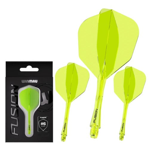 Winmau - Fusion - Intergrated Flight & Shaft - No6 - Neon Yellow