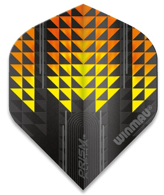 Winmau - Orange & Yellow - Prism Alpha Dart Flights - 100 Micron 6915-175