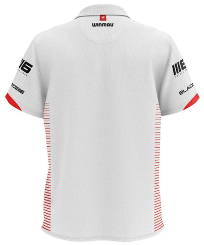 Winmau - Pro-Line Darts Polo Shirt - Blade 6 - White (STOCK ITEM)