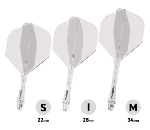 Winmau - Fusion - Intergrated Flight & Shaft - No2 - Clear