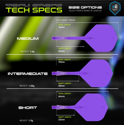 Winmau - Fusion - Intergrated Flight & Shaft - No2 - Purple