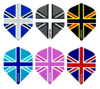 Designa Dart Flights - Raw 100 - Standard Shape - Union Jack