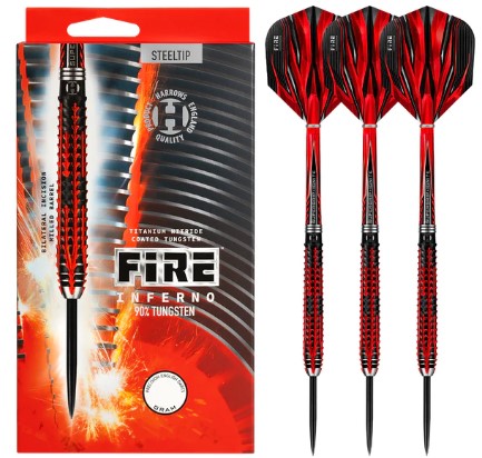 Harrows - Fire Inferno - Steel Tip Darts - 90% Tungsten