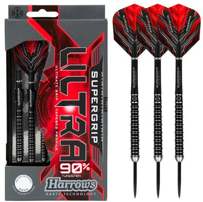 Harrows - Supergrip Ultra - Steel Tip Darts - 90% Tungsten