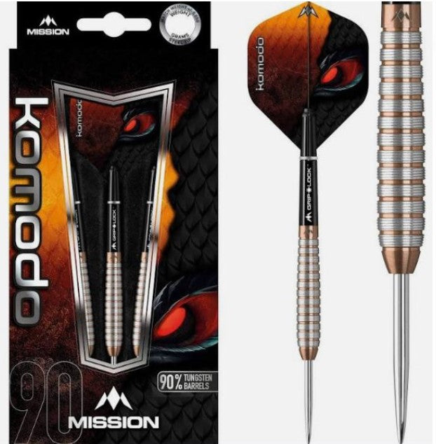 Mission - Komodo GX Darts - Steel Tip - Micro - M2 - Rose Gold