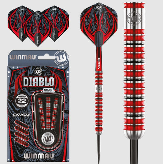 Winmau Diablo - Parallel - Steel Tip Darts - 90% Tungsten Alloy